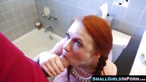 Dolly Little gets her little pussy wrecked by her friend's daddy's dick