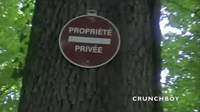 Jess fucked by the french pornstar Brice FARMER in pubilc forest