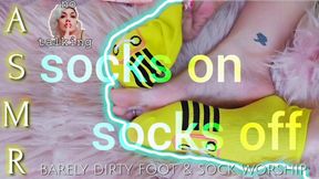 Socks On, Socks Off: Cozy ASMR Foot & Sock Worship (with Barely Dirty Feet) [NO TALKING]