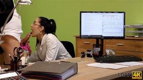 LOAN4K&period; Hot chick from female music band gets fucked by loan agent