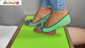 Multi color flats shoejob cock trampling 4k