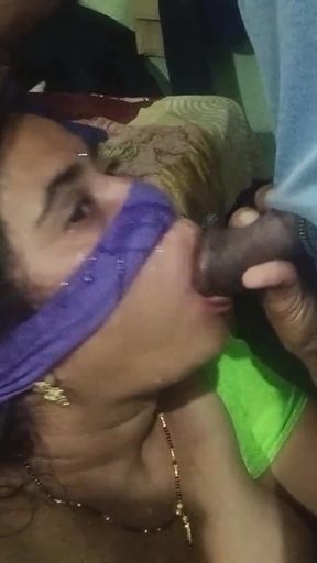 Key moment from "Beautyful sexy saree aunty loves the romance loves the big black cock fucking"