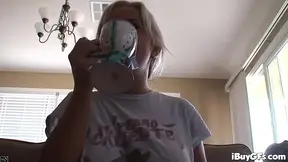 Hot naked slut walks around teasing us on voyeur webcam