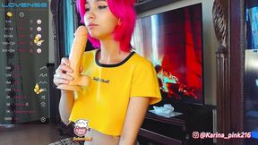 This Dildo Will Rip Her Mouth Open