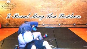2 ROUND MUAY THAI BEATDOWN! Goddess Ari & Hoodman