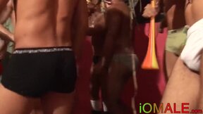 ”Bald latino hunk leaves party to get facial after bareback”