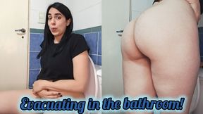 Evacuating in the bathroom!
