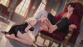 Male Feet Stories #12B: Surrendered to His Massive Soles (Animated)