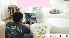 ”Tatted Candy's Footjob Delight”