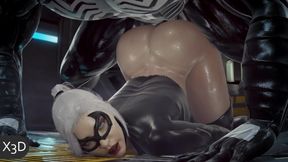 Watch Uncategorized X3D Black Cat and Venom60fps - Big Tits and Ass Get Pumped!