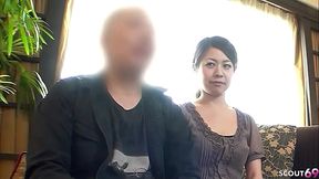 Cuckold Husband watch while his Japanese Mature Wife Fuck by Stranger