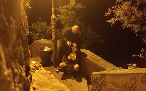 Big Tits Mother in Law in Hot Lingerie Humiliated Outdoor with Dildo and Fat Cock