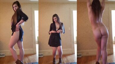 Brunette does striptease to Ride(Somo). Dance and Tease to nude. Boot/heels