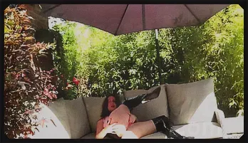 Busty British MILF Lara Latex Outdoor Solo Striptease Don’t miss