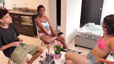 Latina stepsis takes my big dick in her tight ass while I cum inside her