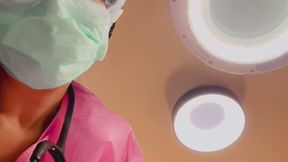 3 min POV Nurse Luna wearing full PPE collects a sperm sample