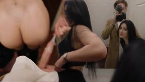 Cum in Pussy Without a Condom in a Public Toilet