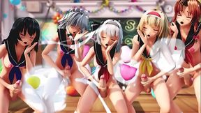 Hentai Futa Babe Shows Off Her Dick In Sexy MMD Scene
