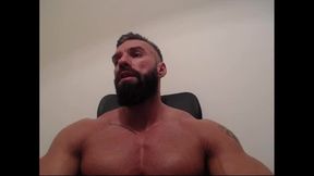 Uncut Muscle God Empties His Bladder and Flexes