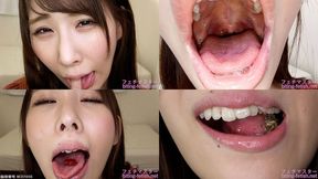 Mai Hoshikawa - Showing inside cute girl's mouth, chewing gummy candys, sucking fingers, licking and sucking human doll, and chewing dried sardines mout-163 - wmv