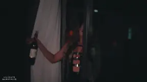 Roommate's surprise midnight visit leads to a ball-draining session