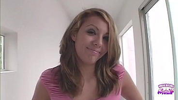 Oiled up hottie Lorena Sanchez moans from excitement as her snatch gets eaten and plowed