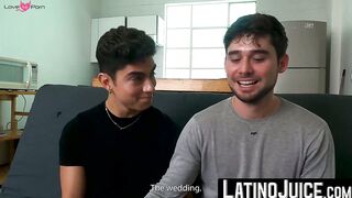 Newly engaged Alfonso and Adrian have their first horny sex as a couple