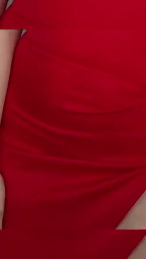 Red dress and stockings   Clip 1