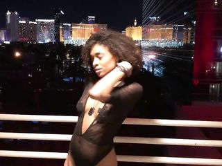 Vegas Balcony Masturbation