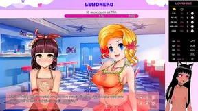 Cute VTuber LewdNeko Enjoys Naughty Gameplay in Erogame Adventure