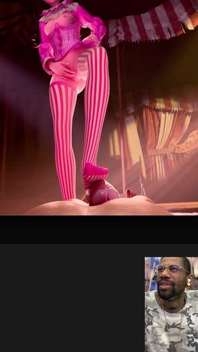 Bald Pussy Circus Baddie Shows You Her Degenerate Show by Fucking and Riding a Gooner Cock