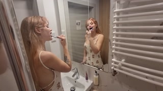 Cheeky Step Sister Asks for Cock