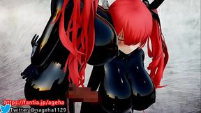 ②ふたなりチンポを爆乳に押し当てるホノルルちゃん