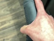 Bathroom big dick just the tip.