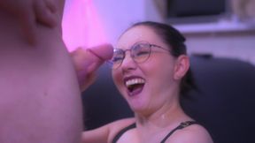 kinky husband piss his wife s and ass fuck her, and she gets cum in mouth.