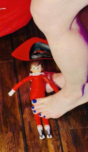 Stepping on Little Elf on the Shelf