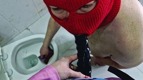 Toilet Humiliation: Nika Makes Slave Clean Dirty Toilet, Suck Strap-on, Dunks His Face While Pegging