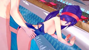 Horny Mita enjoys lside fuckfest with big dicks - 3D MiSide Hentai Action