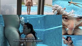 PEEPING POOLBOY- UNDERWATER BONDAGE BLOWJOB 4K