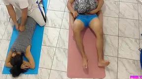 Couple's Erotic Massage Turns Steamy as She Dominates Him Beside Her Husband