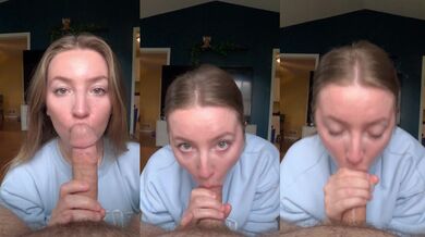 sensual blowjob and swallow