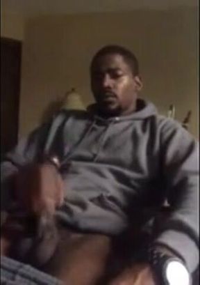 Thick Black Cock Masturbating to a Huge Orgasm