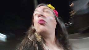 Horny old CD sissy is manwhoring at the truck stop hopes to get lucky