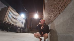 Horny old CD sissy is manwhoring at the truck stop hopes to get lucky