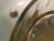 Boy drinks his own piss