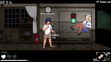 Hentai college girl gets naked in naughty game