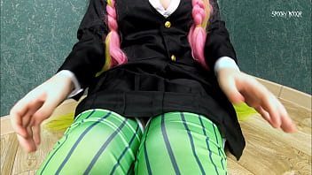 Mitsuri Kanroji crosses legs and teases you with her big ass
