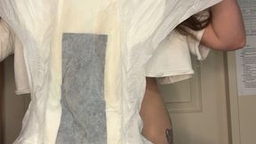 Sniff Testing & Cutting Open Adult Diaper After Wetting