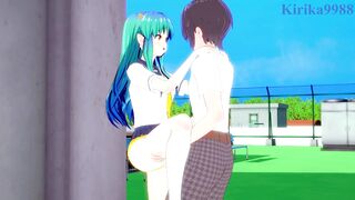 Lum and I have intense sex on the rooftop. - Urusei Yatsura (2022) Hentai