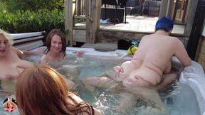 Waterbabes the Hot Tub Reverse Gangbang